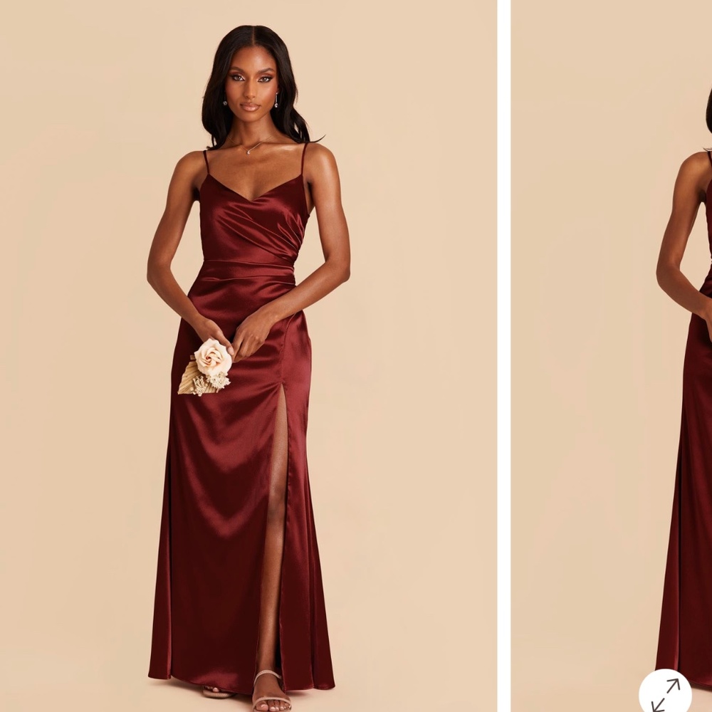 Birdy Grey Cabernet Catherine Shiny Satin Dress